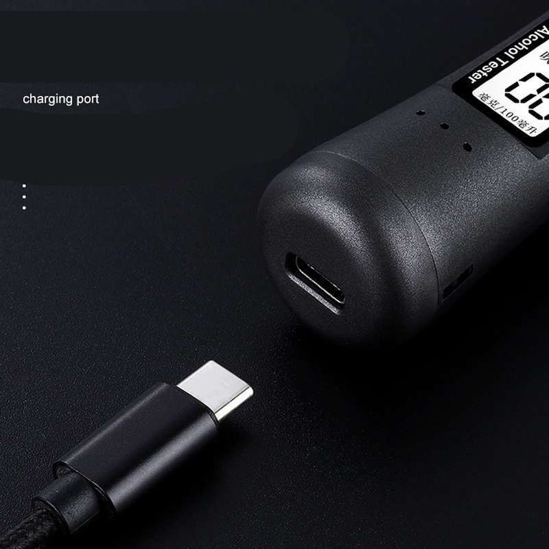 Portable LCD Household Car Blowing Breath Alcohol Tester