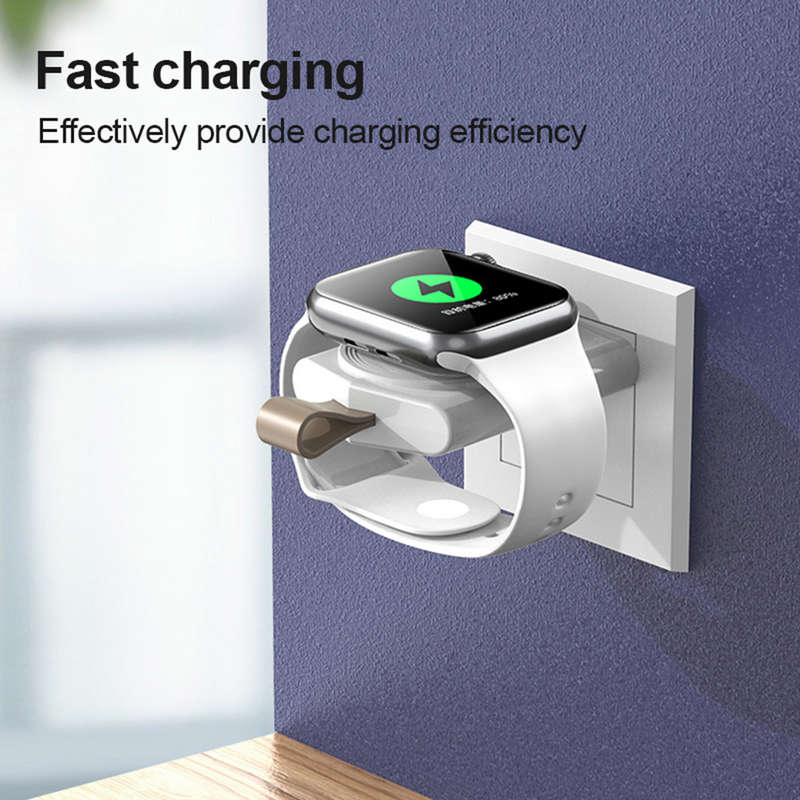 Portable USB Apple Watch Magnetic Wireless Charger - White