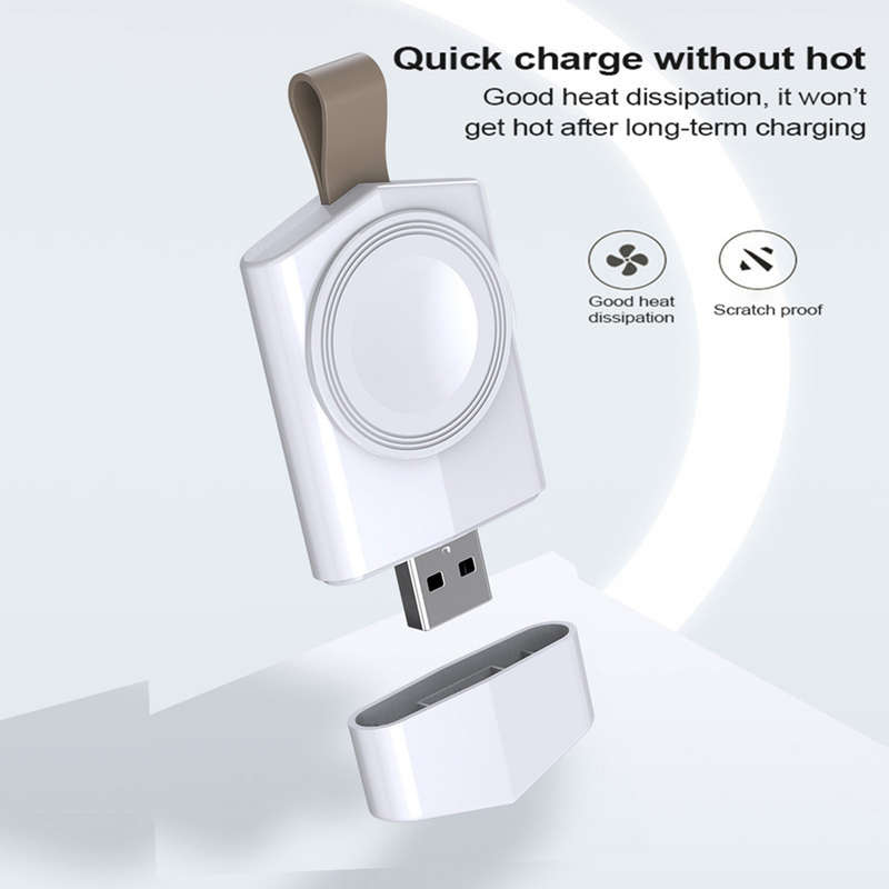 Portable USB Apple Watch Magnetic Wireless Charger - White
