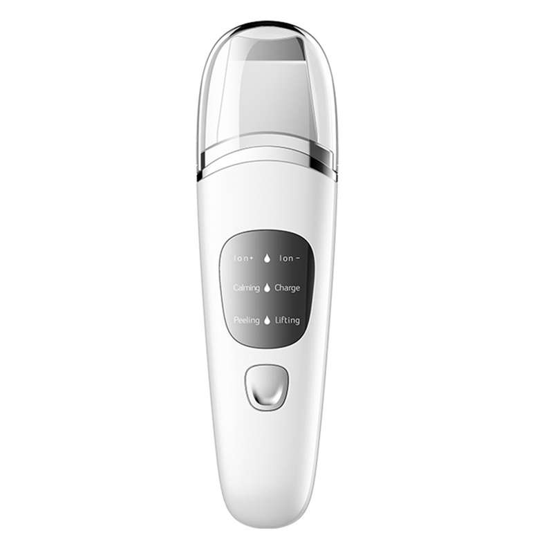 Ultrasonic Skin Scrubber Deep Face Cleaning Machine Peeling Shovel - White