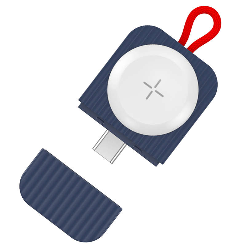 Portable Magnetic Wireless Charger Pad for Apple Watch Series - Blue