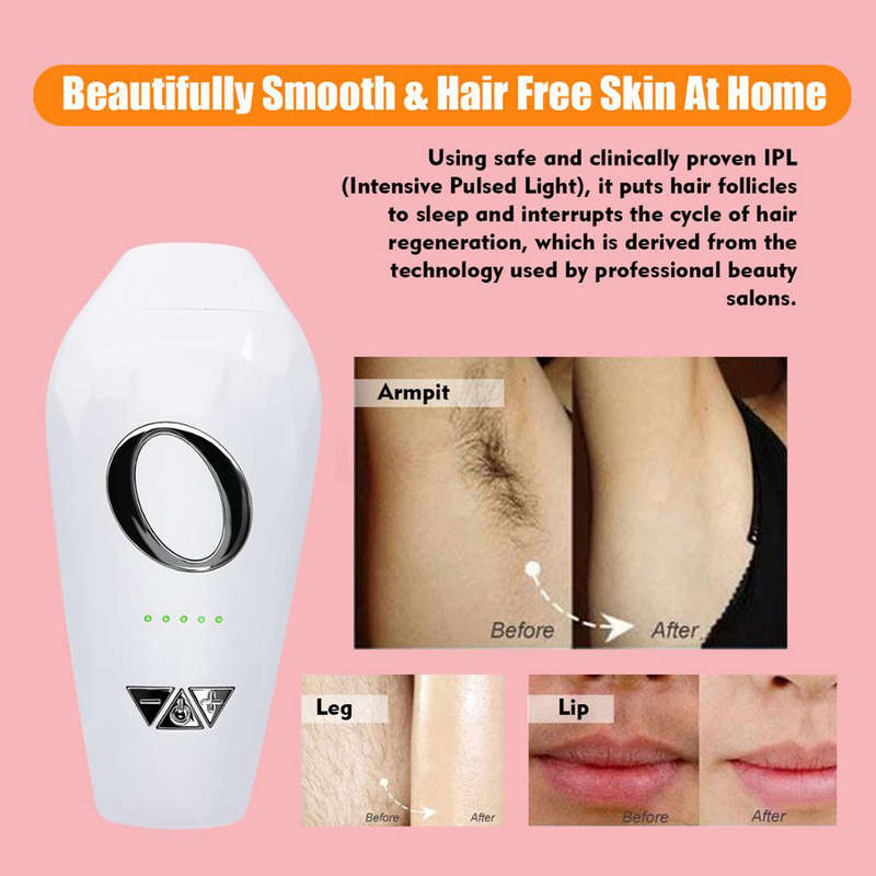 Professional 600000 Flashes IPL Laser Epilator Lady Hair Removal - White