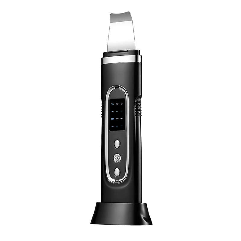 Ultrasonic Deep Face Cleaning Machine Skin Scrubber Shovel - Black