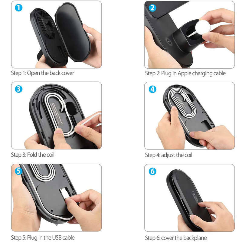 3 In 1 15W Wireless Charger Stand For iPhone 12 & iWatch & Airpods Pro