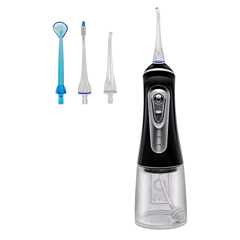 Portable Oral Irrigator with 320ml Reservoir for Travel & Home - Black