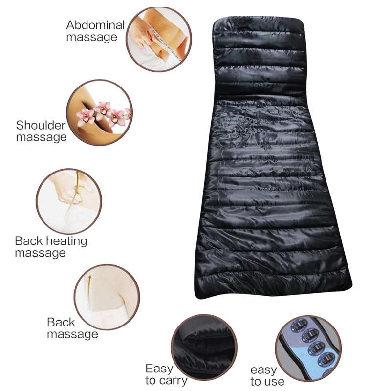 9 Vibrating Motors Full Body Heathy Heating Vibration Massage Mattress