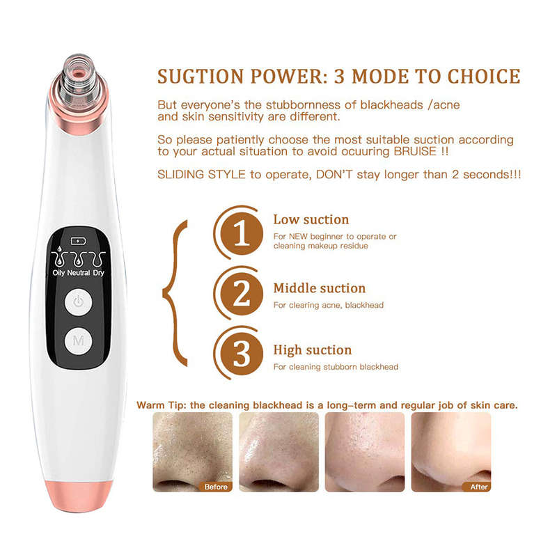 Portable 20X Blackhead Remover Vacuum Pore Cleaner with Camera