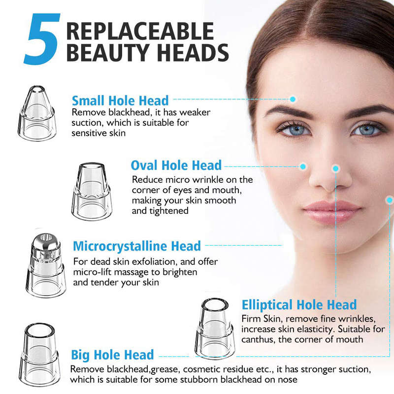 Portable 20X Blackhead Remover Vacuum Pore Cleaner with Camera