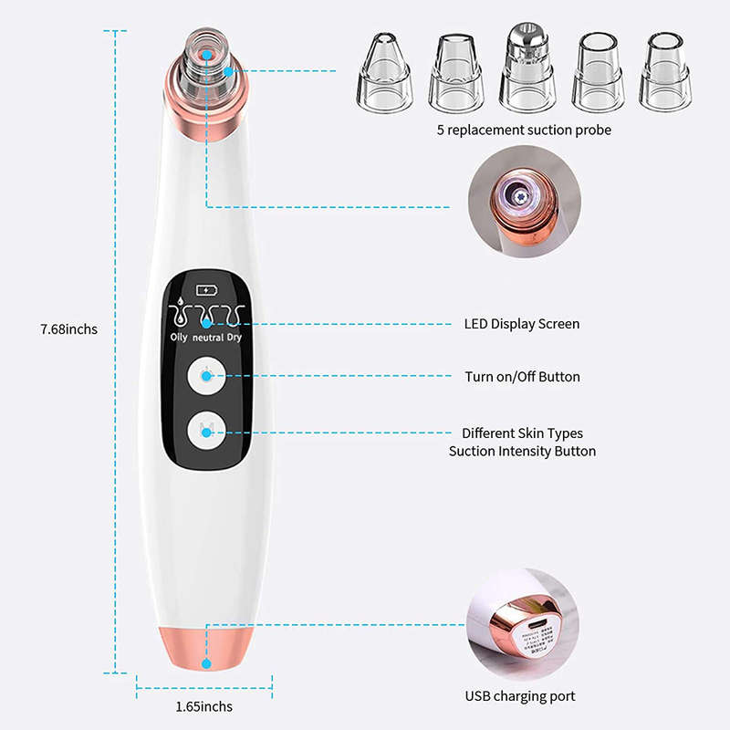 Portable 20X Blackhead Remover Vacuum Pore Cleaner with Camera