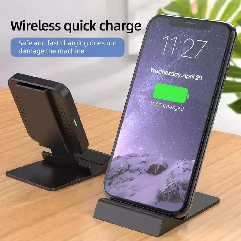 15W Folding Wireless Charger Phone Holder For IPhone 12 Pro & Airpods Pro