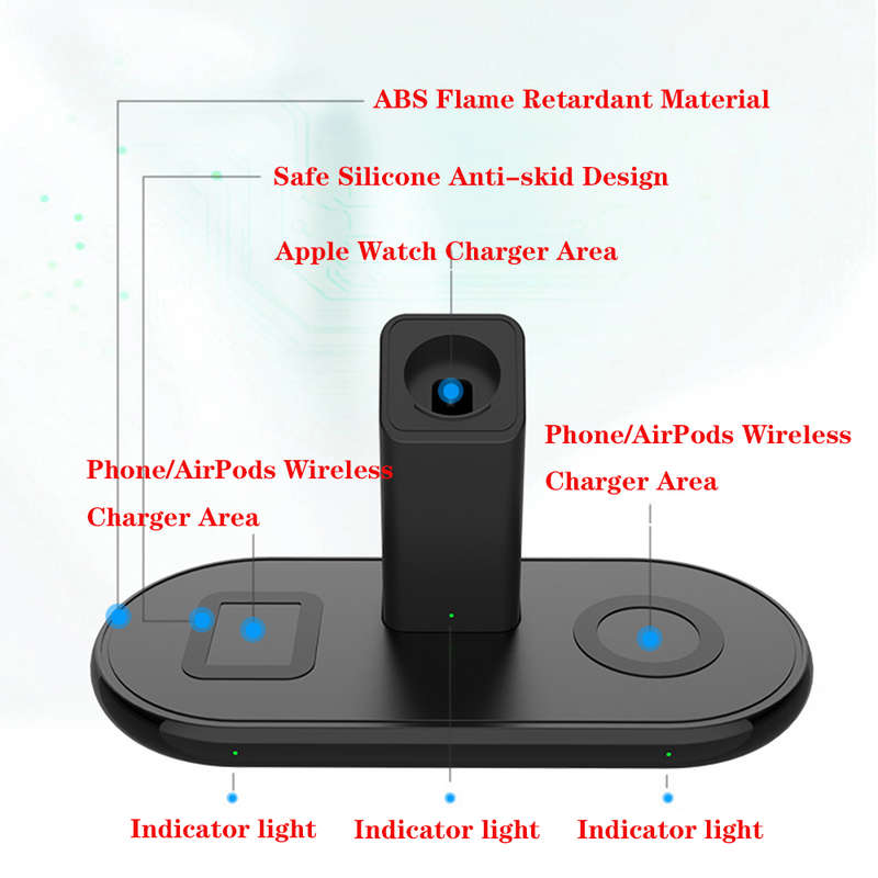 3 In 1 Qi Fast Wireless Charger