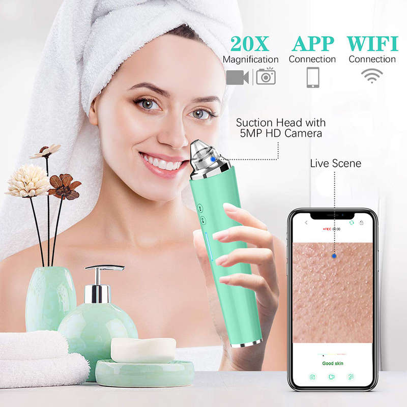 20X Magnification WIFI 5MP Visual Electric Blackhead Remover - Green