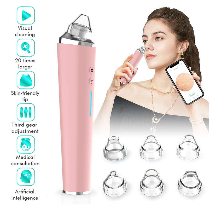 20X Magnification WIFI 5MP Visual Electric Blackhead Remover - Pink