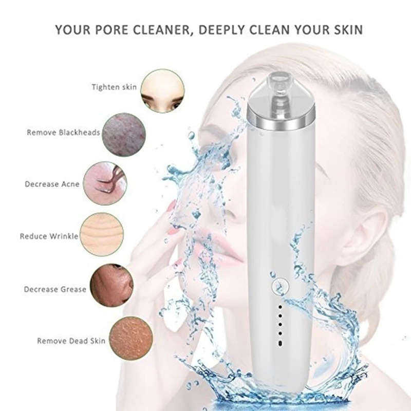 Electric Pore Vacuum Acne Comedone Extractor Kit with 4 Levels