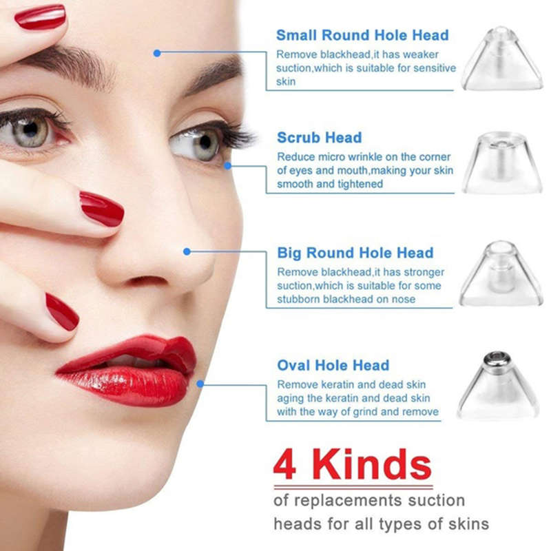 Electric Pore Vacuum Acne Comedone Extractor Kit with 4 Levels