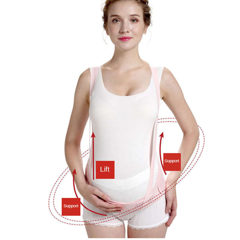 Pregnancy Maternity Belt Belly Support Band With Shoulder Strap - Pink