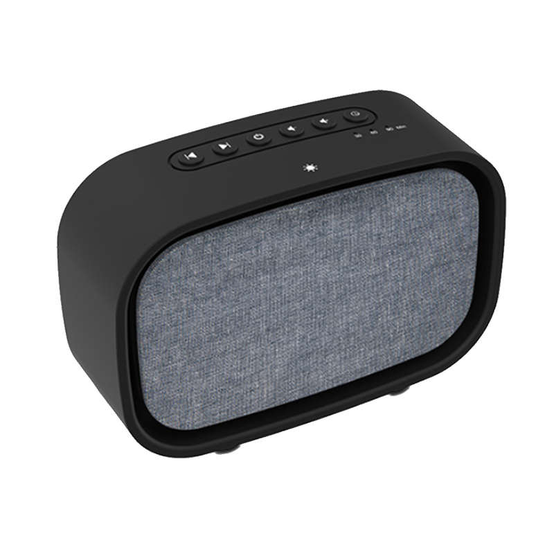 10 Soothing Natural Sound White Noise Machine with Touch Night Light Black