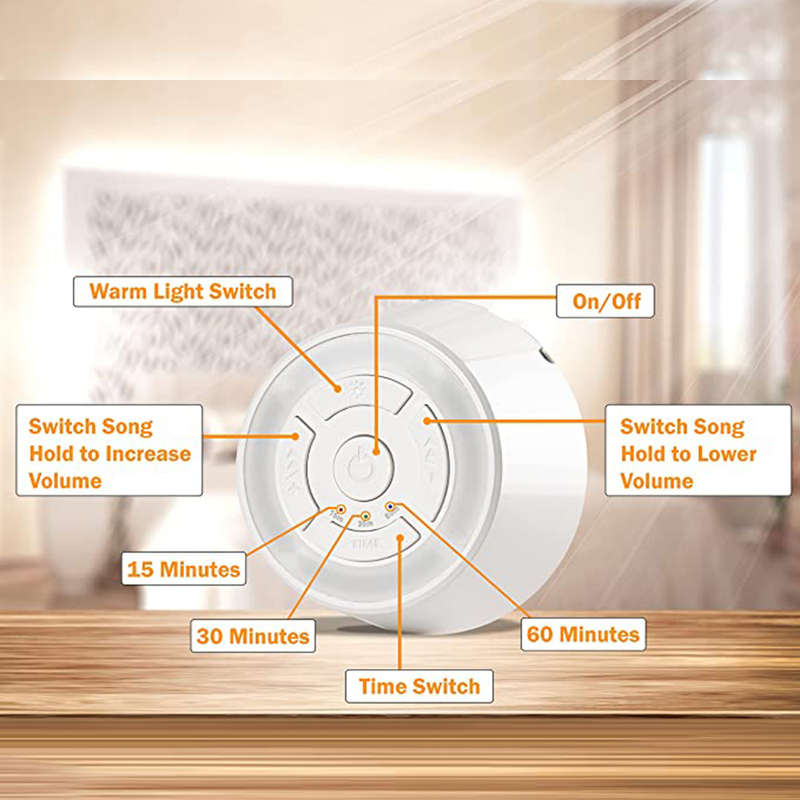 White Noise Baby Sleep Machine with 9 Soothing Sound & Night Light