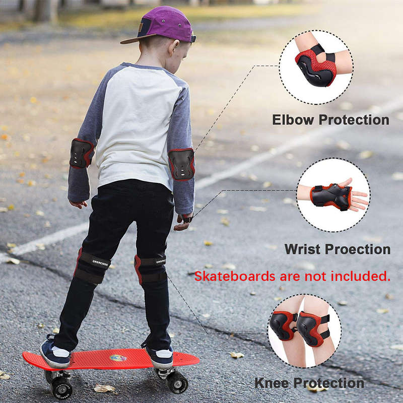 Adjustable Outdoor Sports Knee Pad Elbow Pads Wrist Guard Set - Pack of 7