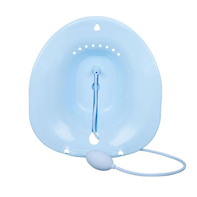 Portable Bidet Sitz Bath with Flusher for Postpartum Nursing Care - Blue