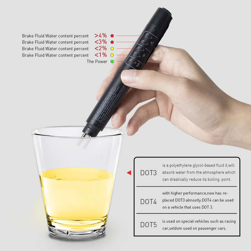5 LED Car Vehicle Auto Automotive Brake Fluid Tester