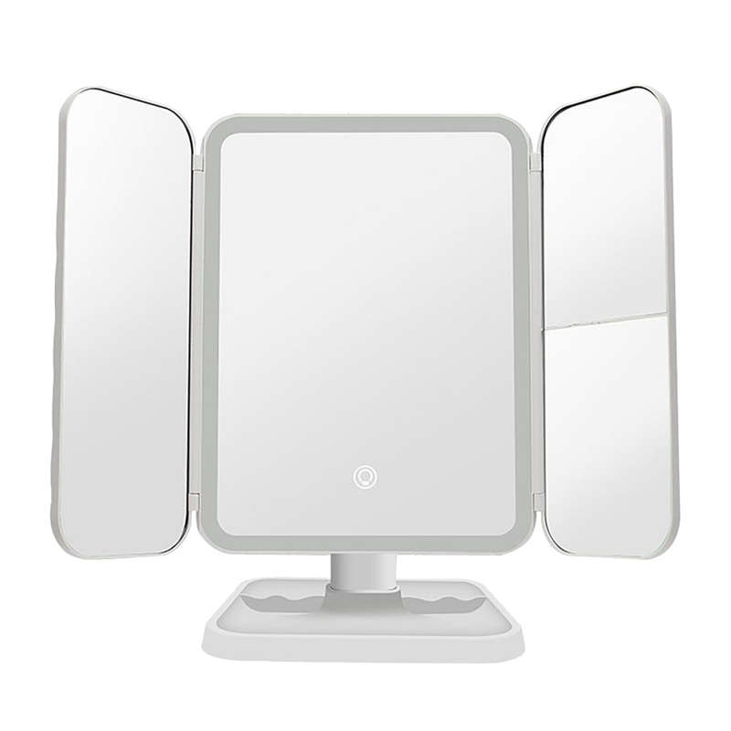 3X Magnifying 3-Color Light Touch LED Vanity Mirror with 52 LED Light