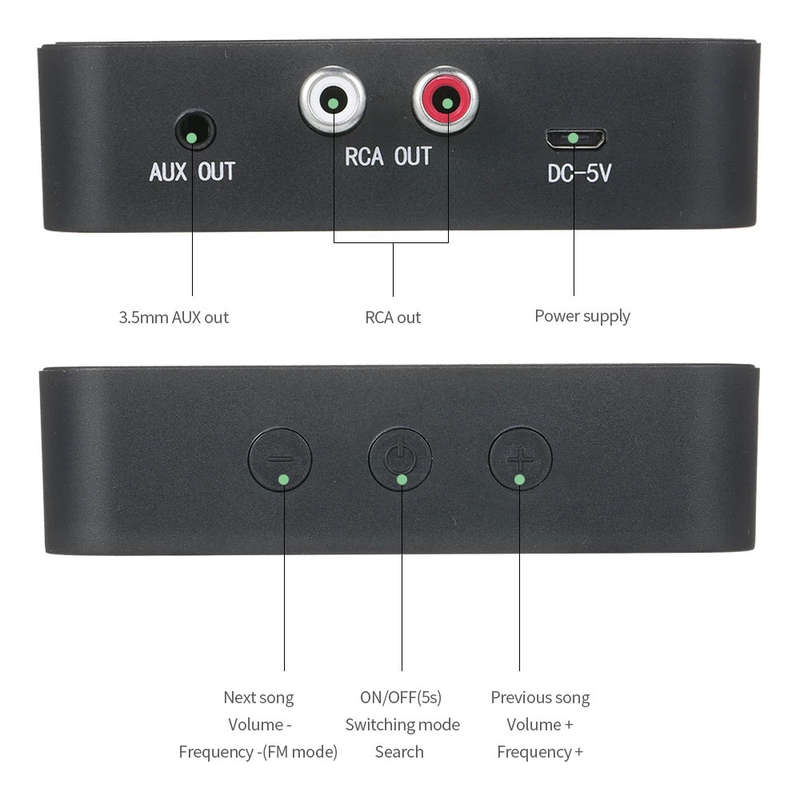 BT 5.0 Audio Receiver with NFC Function RCA AUX Ports for Home/Car Stereo