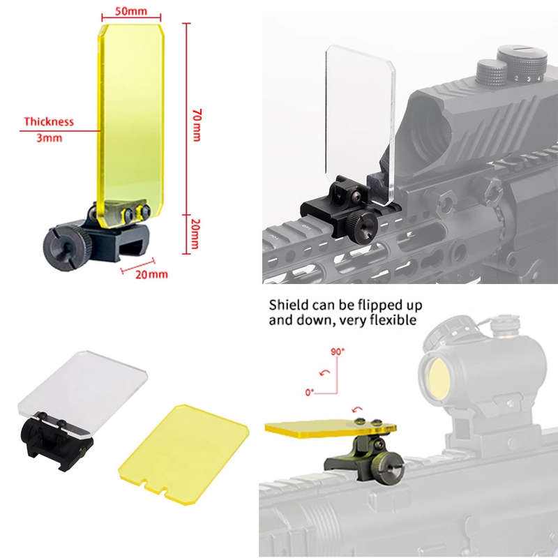 Hunting Tactical Optic Scope Lens Shield Protector for 20mm Rail Mount