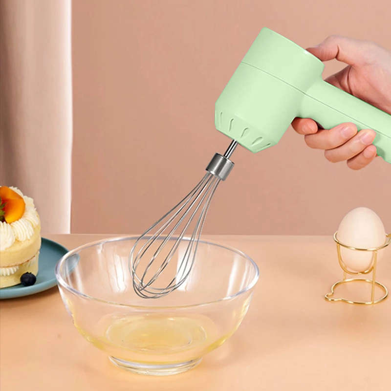 3 In 1 USB Electric Blender Handheld Garlic Chopper Meat Grinder - Green