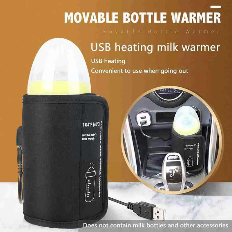 Portable Car USB Baby Bottle Warmer Infants Kids Milk Heater Bag