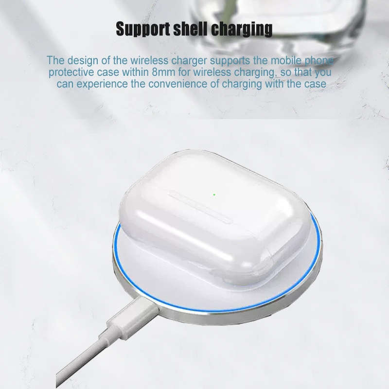 2-in-1 3W Wireless Charger For Airpods 3 AirPods Pro & Apple iPhone