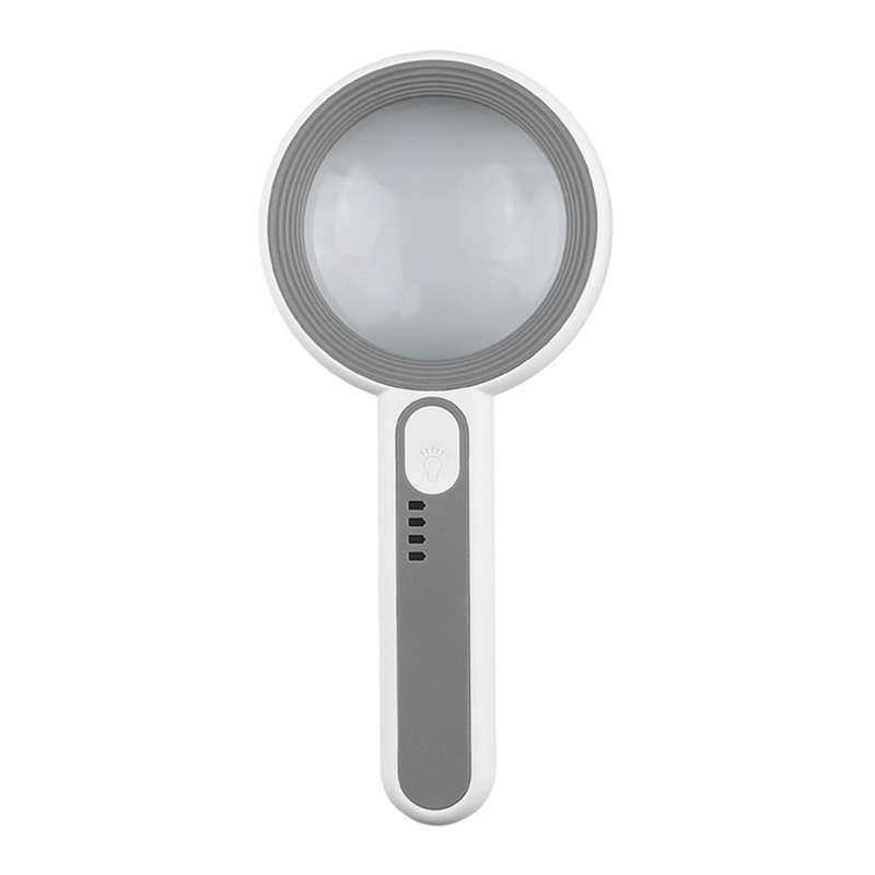 3 Light Levels Touch Switch 6X 12X Handheld Magnifying Glass with 16 LED