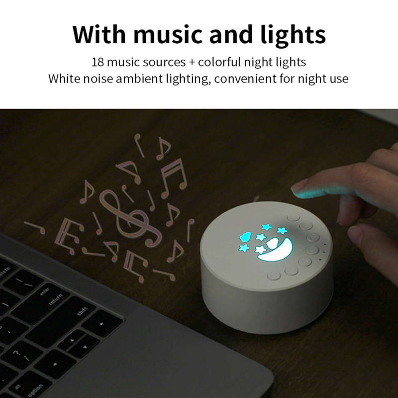 Portable White Noise Machine With 18 Soothing Sounds for Baby Adult Sleep
