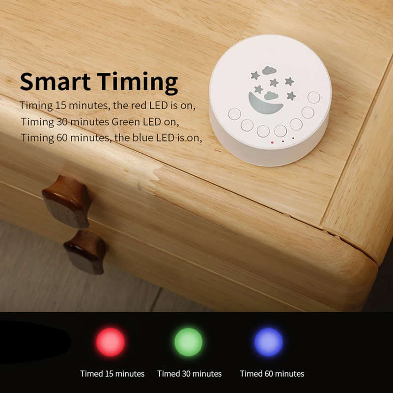 Portable White Noise Machine With 18 Soothing Sounds for Baby Adult Sleep