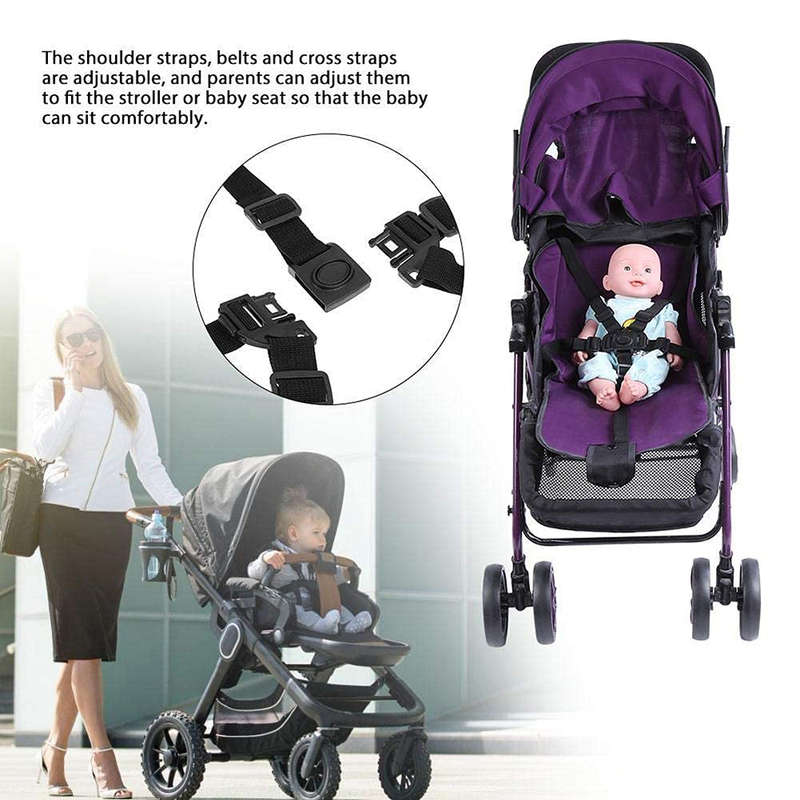Universal Adjustable Baby 5 Point Harness Belt High Chair Safety Belt