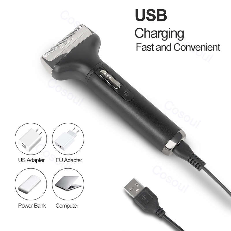 Portable 4 in 1 Mens Electric Hair Trimmer for Face/Eyebrow/Ear & Nose Hair