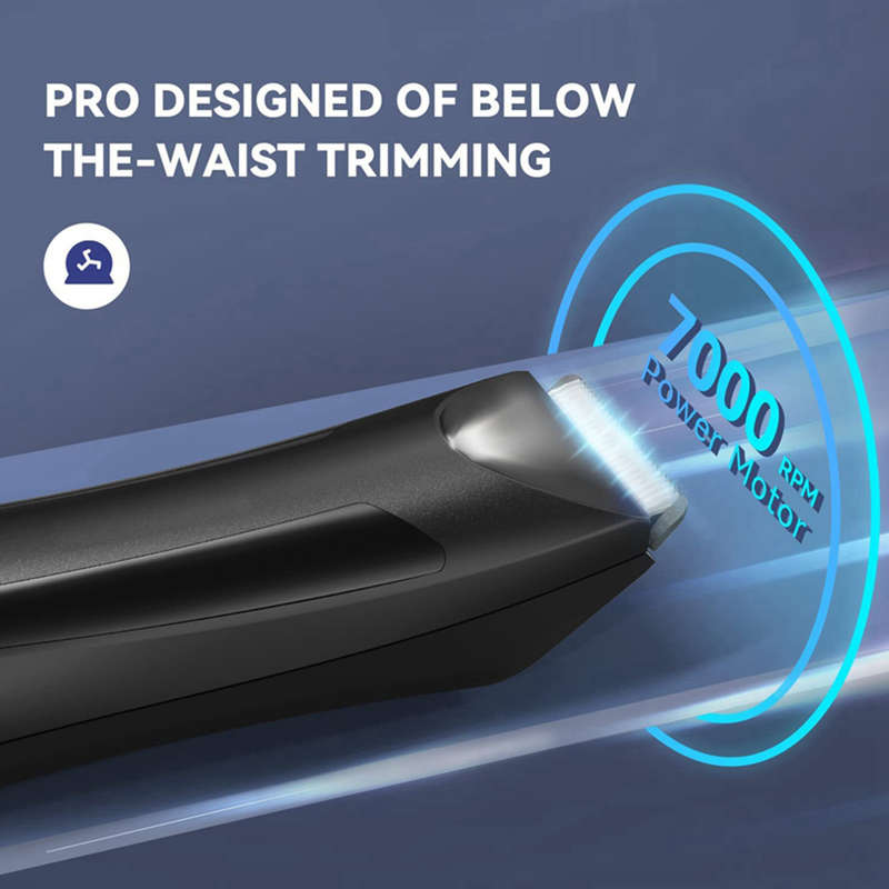 Professional Electric Body Hair Trimmer Shaver with 4 Guide Combs for Men