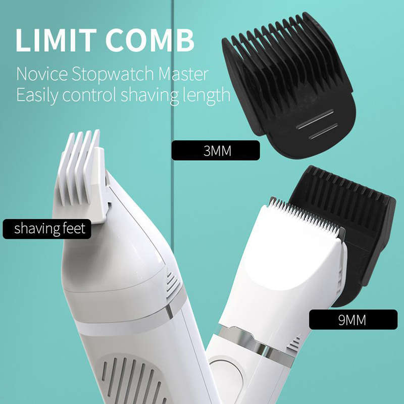 Professional 4 in 1 Pet Grooming Kit with LED Display for Dogs Cats - White
