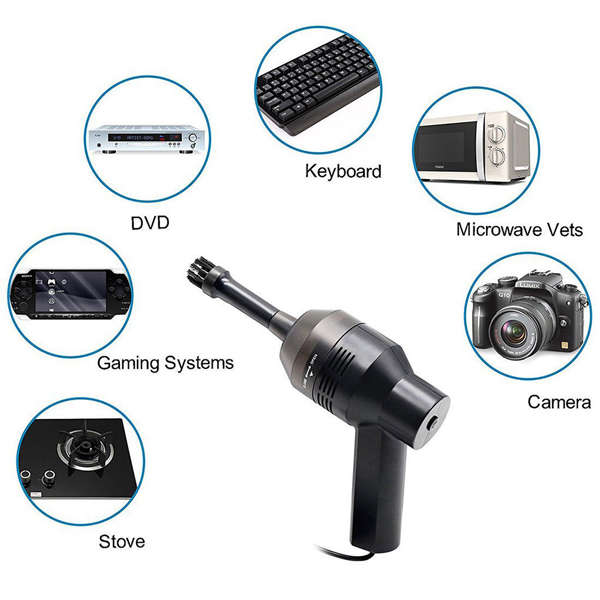 Portable Handheld USB Keyboard Vacuum Dust Cleaner for Laptop Desktop PC