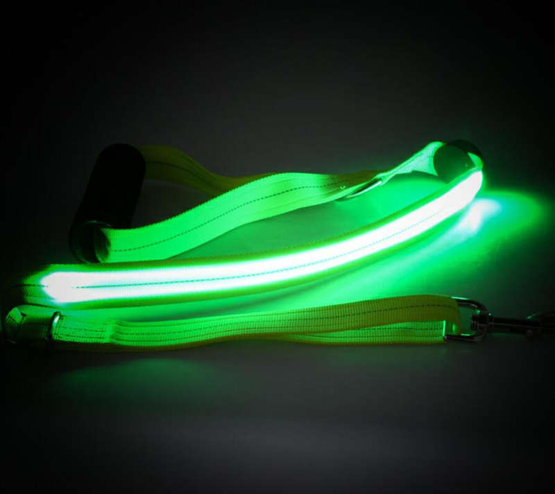 LED Light-up Dog Leash-Light Green