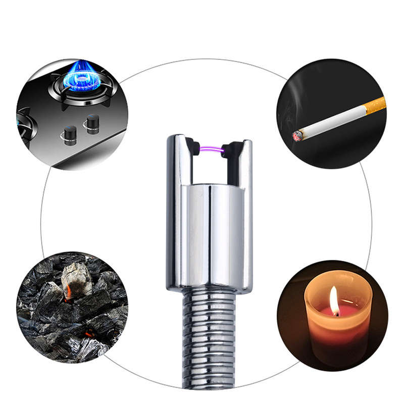 Outdoor BBQ Rechargeable Electric USB Pulsed Arc Lighter-Black