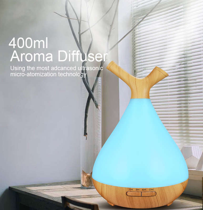 400Ml Colorful Wood Grain Branch Essential Oil Diffuser