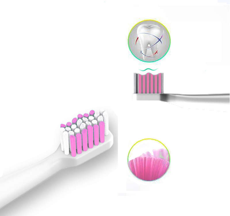 Rechargeable Ultrasonic Sonic Electric Toothbrush-Red