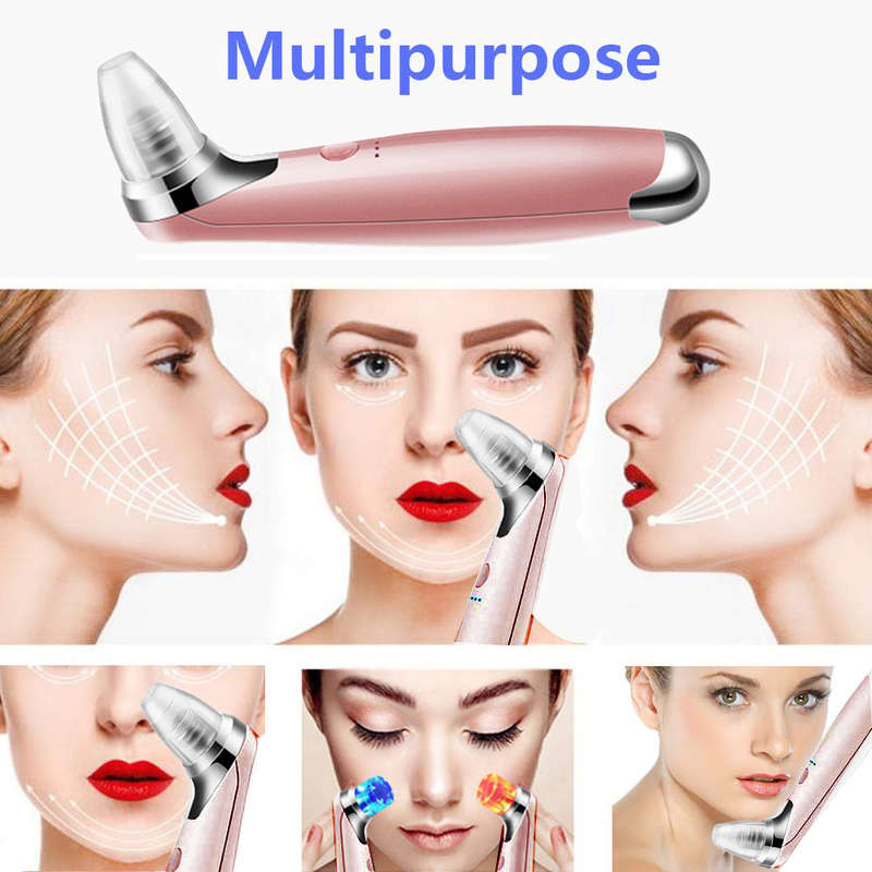 Electric Vacuum Pore Cleaner Blackhead Remover-Rose Gold