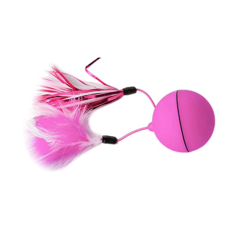 USB Rechargeable Led Light Rolling Ball Toys for Cats-Red
