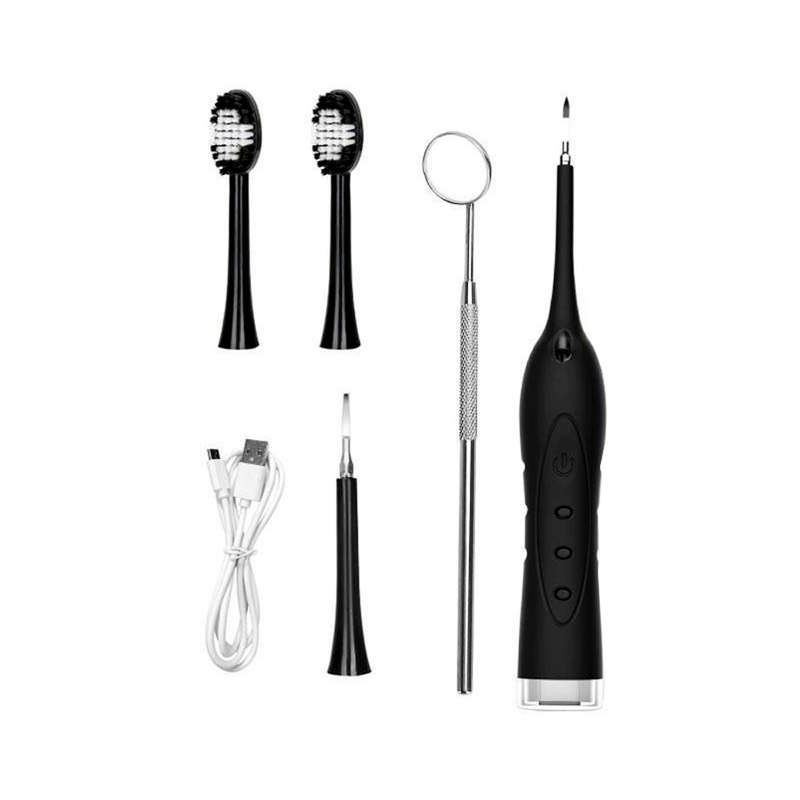 Household Electric Tooth Cleaner Calculus Remover Dental Care Tool-Black