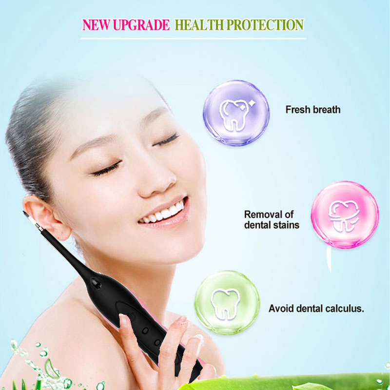 Household Electric Tooth Cleaner Calculus Remover Dental Care Tool-Black