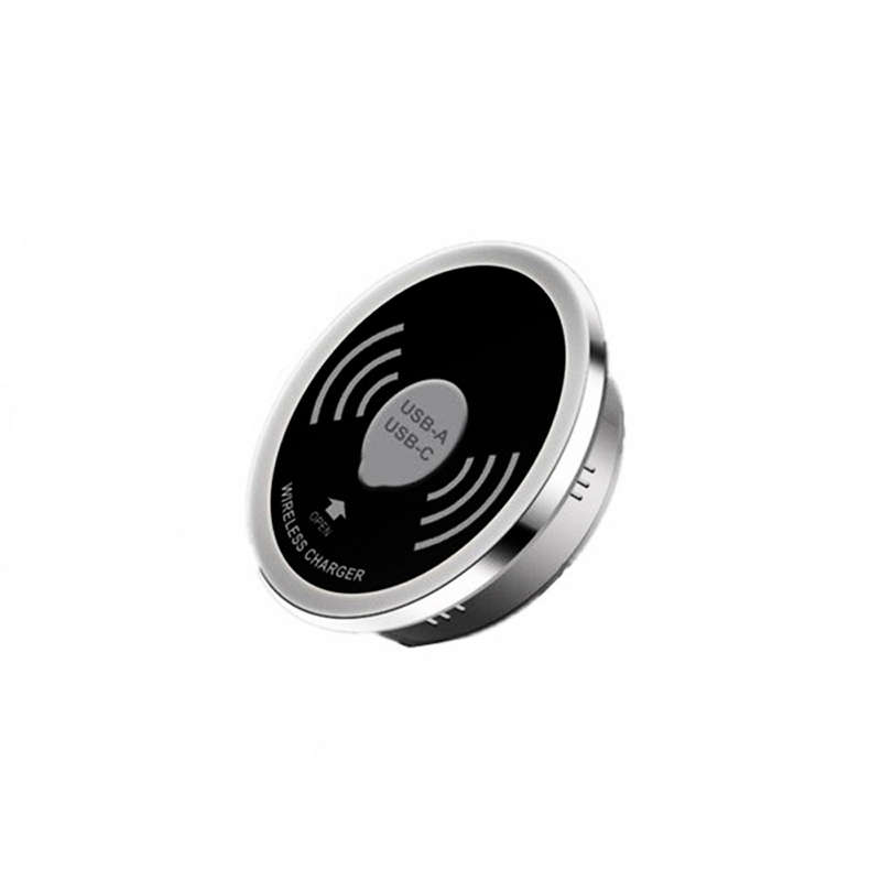 Desktop Embedded 10W Qi Fast Wireless Charger with USB Port