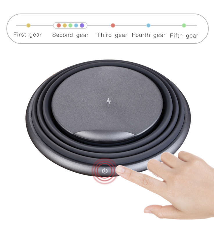Adjustable 2 in 1 Qi Wireless Charger Pad with Colorful LED Light