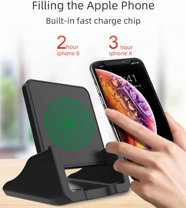 Fast 10W Wireless Charger For iPhone 11 Samsung S10-Black
